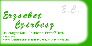 erzsebet czirbesz business card